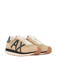 ARMANI EXCHANGE ROYALE SUEDE AIR MESH Teniși din piele cu logo AX - Pantofi bărbați