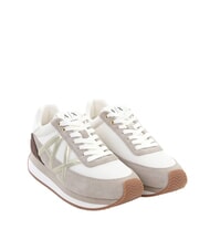 ARMANI EXCHANGE ROYALE SUEDE AIR MESH Adidași nisip+alb-gălbui - Pantofi femei - 1