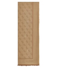 GUESS JACQUARD Eșarfă cu monogramă BEIGE - Eșarfe - 1
