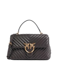 PINKO CLASSIC LADY LOVE BAG geanta chevron maro marasca-auriu antic - Genți femei - 1