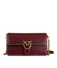 PINKO LOVE ONE SLOUCHY Geantă de umăr coacăze intense - aur antic - Genți femei - 1