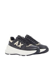 ARMANI EXCHANGE NIKY Adidași negru+auriu pal - Pantofi femei - 1