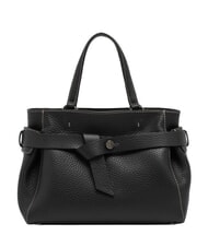 GIANNI CHIARINI MIRANDA Geantă de m&acirc;nă din piele, cu curea de umăr negru - Genți femei - 1