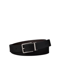 CALVIN KLEIN WARMTH BUCKLE Curea de piele negru/maro &icirc;nchis/periat n - Curele - 1