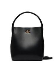 CALVIN KLEIN CK CONVERTIBLE Geantă mini tip găleată cu curea de umăr negru - Genți femei - 1