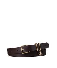 CALVIN KLEIN MONOGRAM Curea de piele delicios/ auriu deschis antic - Curele - 1