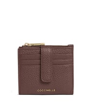 COCCINELLE METALLIC SOFT Mini portofel din piele boabe - Portofele femei - 1