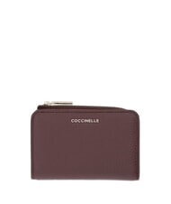 COCCINELLE METALLIC SOFT Portofel mic din piele boabe - Portofele femei - 1