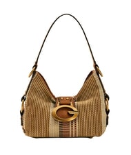 GUESS CAMDEN S Geantă de umăr COGNAC MULTI - Genți femei - 1