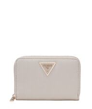 GUESS LAUREL 2 Portofel mediu cu imprimeu saffiano BEIGE - Portofele femei - 1