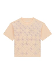 GUESS BOXY Tricou din bumbac broderie cu vanilie - Tricou copil - 1