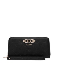 GUESS ANISE Portofel mediu logo negru - Portofele femei - 1