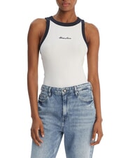 GUESS JEANS EMBRO Maiou alb purpuriu - tricou - 1
