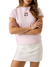 GUESS JEANS I LOVE Tricou din bumbac liliac de vară - tricou - 1