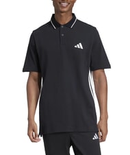 ADIDAS 3 STRIPES Tricou polo cu m&acirc;necă scurtă negru - maiou Polo - 1