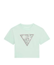 GUESS KID Tricou de bumbac verde liniștit - Tricou copil - 1