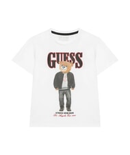 GUESS KID Tricou de bumbac alb purpuriu - Tricou copil - 1