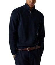 GUESS JEANS ZIP Pulover de bumbac ocean &icirc;ndrăzneț - Pulovere pentru bărbați - 1