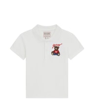 GUESS KID Tricou polo din bumbac alb purpuriu - Tricou copil - 1