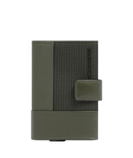 PIQUADRO W145 Suport pentru carduri cu sistem glisant VERDE - Portofele bărbați - 1