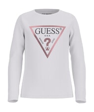GUESS KIDS Camasa metalizata cu maneca lunga - Tricou copil