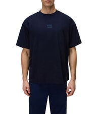 NAPAPIJRI S-ELEVATED LOGO SS Tricou din bumbac blu marine - tricou - 1