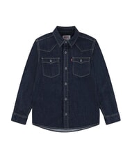 LEVI'S NEW BARSTOW Cămașă cu m&acirc;necă lungă gol &icirc;ntunecat - cămăși pentru copii - 1