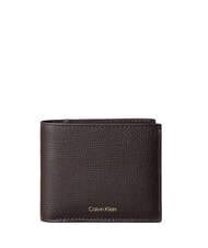CALVIN KLEIN PREMIUM LEATHER Portofel din piele maro &icirc;nchis - Portofele bărbați - 1
