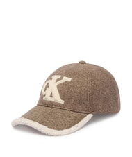 CALVIN KLEIN FELT SHERPA Pălărie cu vizieră demitasse heather - Căciuli - 1