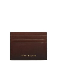 TOMMY HILFIGER TH SEASONAL Suport card din piele maro lustruit - Portofele bărbați - 1