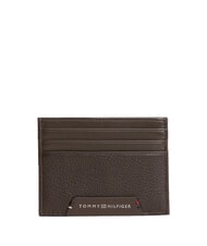 TOMMY HILFIGER TH CORP Suport card din piele Maro - Portofele bărbați - 1