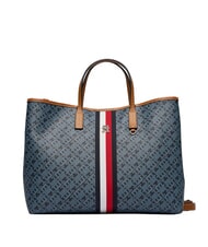 TOMMY HILFIGER TH MONOPLAY Geantă de m&acirc;nă, cu curea de umăr albastru spațial - Genți femei - 1