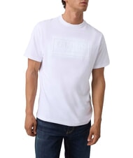 GUESS BOX LOGO EMBOSSED Tricou cu logo brodat alb purpuriu - tricou - 1