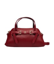 TOMMY HILFIGER TH BUCKLE Geantă de m&acirc;nă, cu curea de umăr roșu de toamnă - Genți femei - 1