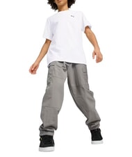 PUMA WARDROBE ESS Tricou cu m&acirc;necă scurtă, din bumbac pur alb - Tricou copil - 1