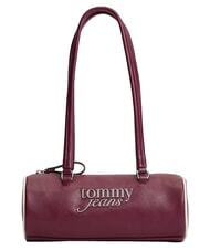 TOMMY HILFIGER TJW BOLD SCRIPT Geantă de umăr, m&acirc;ner dublu maro de lemn de trandafir - Genți femei - 1
