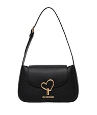 LOVE MOSCHINO HEART TURNLOCK Geantă de umăr negru - Genți femei - 1