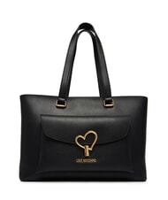 LOVE MOSCHINO HEART TURNLOCK Sacoșă de cumpărături negru - Genți femei - 1