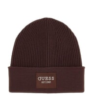 GUESS KNITTED Pălărie cu manșetă maro amar - Căciuli - 1