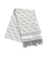 GUESS JACQUARD Eșarfă cu franjuri logo gri - Eșarfe - 1