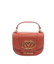 LOVE MOSCHINO OVAL FRIEZE Geantă de umăr mini rugini - Genți femei - 1