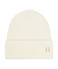GUESS KNITTED Pălărie cu manșetă și logo pe lateral aproape alb - Căciuli - 1