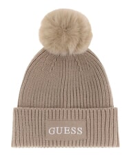 GUESS AMORETTE KNITTED Pălărie cu pompoane gri-maro - Căciuli - 1