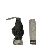 BORBONESE LOGO Mini umbrelă manuală negru / natural op - Umbrele - 1