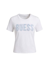 GUESS KIDS Tricou cu m&acirc;necă scurtă alb purpuriu - Tricou copil - 1