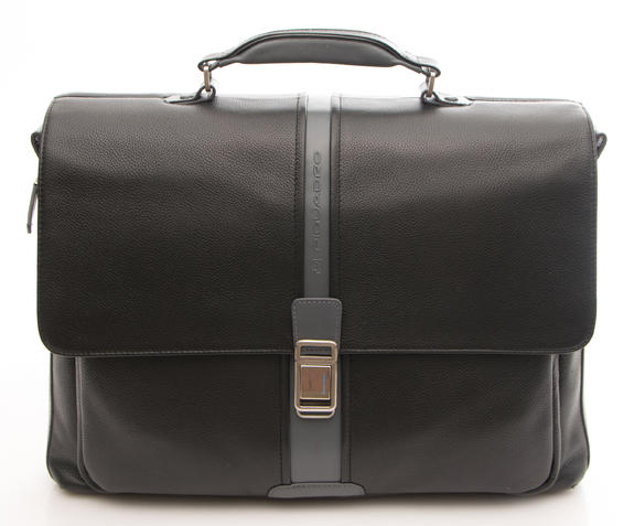 PIQUADRO Geanta pentru laptop Linia X1, pentru laptopuri de 15,6" Negru / Gri - Serviete birou