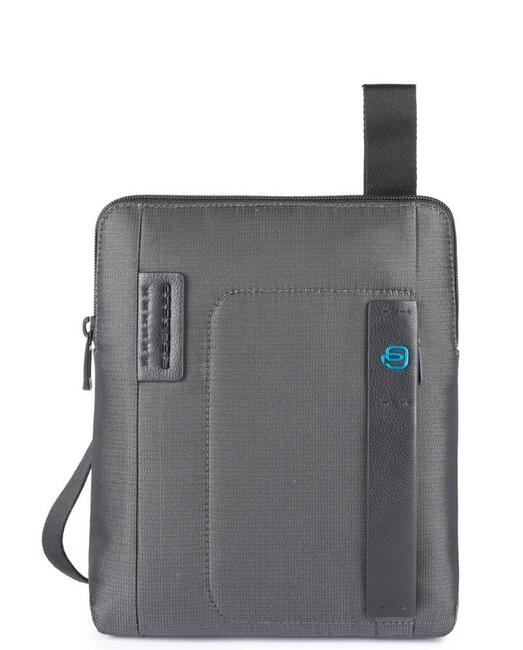 PIQUADRO Sac PULSE linie P16, suport iPad CHEVRON / GRI - Genți de umăr bărbați