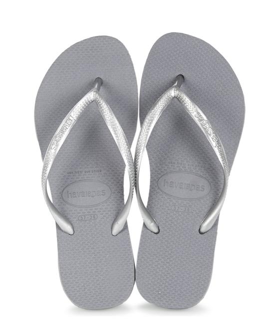 HAVAIANAS flip flops SLIM oțel / gri - Pantofi femei