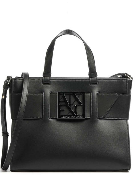 ARMANI EXCHANGE A|X BUCKLE Cumpărător manual, cu curea de umăr negru - Genți femei