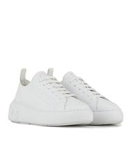 ARMANI EXCHANGE SUPER ACTION Adidași din piele cu platformă OP WHITE - Pantofi femei - 1